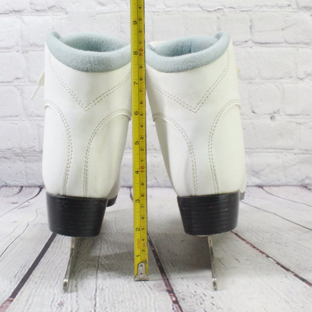 Soft Skate By Jackson White Leather Figure Skates Size 3 - Picture 6 of 10